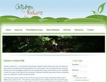 Tablet Screenshot of childreninnaturepei.ca